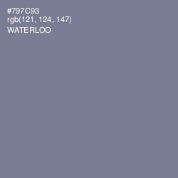#797C93 - Waterloo  Color Image